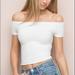 Brandy Melville Tops | Brandy Melville White Off The Shoulder Top | Color: White | Size: One Size