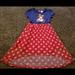 Disney Dresses | Disney Minnie Mouse Maxi Dress | Color: Blue/Red | Size: Small (6-6x)