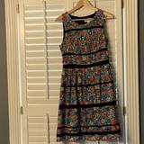 Jessica Simpson Dresses | Jessica Simpson Sleeveless Dress Sz 8 Lace Insets | Color: Black/Blue | Size: 8