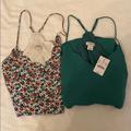 J. Crew Tops | J Crew Size 00 Scalloped Camis One Nwt | Color: Blue/Green/Orange/Red | Size: 00