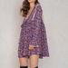 Free People Dresses | Free People Ruffled Peasant Mini Dress | Color: Purple/Red | Size: S