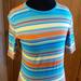 Ralph Lauren Tops | Lauren Ralph Lauren Striped Tshirt | Color: Blue/Orange | Size: M