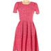 Lularoe Dresses | Lularoe Pink Amelia Dress | Color: Pink/White | Size: Mj