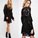 Free People Dresses | Free People Ruby Black Lace Dress W Long Sleeves | Color: Black | Size: 6