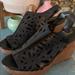 Nine West Shoes | Black Wedge Sandals | Color: Black | Size: 8