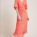 Anthropologie Dresses | Farm Rio Anthropologie Devore Lace Maxi Dress S | Color: Orange/Pink | Size: S