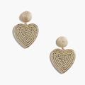 J. Crew Jewelry | J. Crewbeaded Heart Drop Earrings | Color: Gold | Size: Os