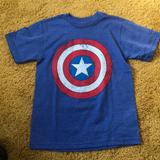 Disney Shirts & Tops | New Disney Store Captain America T Shirt 555 | Color: Blue/Red | Size: 5-6