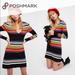 Free People Dresses | Free People 70s Retro Rainbow Stripe Sweater Dress | Color: Black/Blue | Size: S