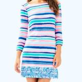 Lilly Pulitzer Dresses | Lilly Pulitzer Upf 50+ Sophie Dress Nwt Xs | Color: Blue/Pink | Size: Xs