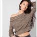 Free People Sweaters | Free People Off The Shoulders Slouchy Sweater M | Color: Brown/Tan | Size: M