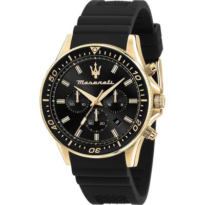 Maserati Chronograph Edelstahl, Aluminium schwarz Herren