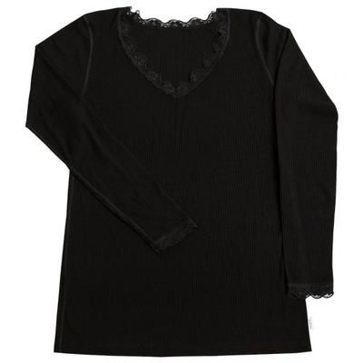 Joha - Women's Blouse I L/S 70/30 - Merinounterwäsche Gr XXL schwarz