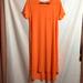 Lularoe Dresses | Lularoe Solid Orange Carly, Size M, Euc | Color: Orange | Size: M
