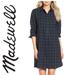 Madewell Dresses | Madewell Green Plaid Long Sleeve Dress Blackwatch | Color: Black/Green | Size: Xs