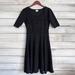 Lularoe Dresses | Lularoe Nicole Black Floral Textured Dress Ds Nwt | Color: Black | Size: Xs