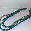 Anthropologie Jewelry | Layered Anthropologie Necklace | Color: Blue/Green | Size: Os