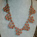 J. Crew Jewelry | J. Crew Antique Gold & Orange Statement Necklace | Color: Gold/Orange | Size: Os