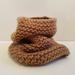 Anthropologie Accessories | Hortensia Chunky Knit Wool Infinity Scarf Muffler | Color: Orange/Tan | Size: Os