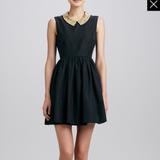 Kate Spade Dresses | Kate Spade Laurence Stud Collared Dress Size 4 | Color: Black/Gold | Size: 4