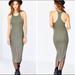 Urban Outfitters Dresses | Long Ribbed Fitted Racerback Dress. | Color: Green | Size: S