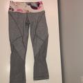 Lululemon Athletica Pants & Jumpsuits | Euc Lululemon Crop Legging Grey Floral Size 2 | Color: Gray/Pink | Size: 2