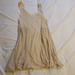 Free People Dresses | Free People Beach Gold Glitter Tank Dress | Color: Cream/Gold | Size: Xs