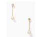 Kate Spade Jewelry | Kate Spade Lady Marmalade Linear Pearl Earrings | Color: Gold/White | Size: Os
