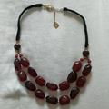 Nine West Jewelry | Dark Red Beads, Necklace. 18". Nine West | Color: Black/Red | Size: 18"