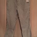 Free People Pants & Jumpsuits | Free People High Waisted Cropped Pants Size 10 | Color: Blue/White | Size: 10