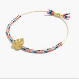 Madewell Jewelry | Madewell Beaded Slider Bracelet | Color: Blue/Gold | Size: Os