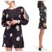 Free People Dresses | Free People Long Sleeve Floral Print Dress | Color: Black | Size: 2