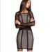 Free People Dresses | Free People Lace & Mesh Body-Con Dress | Color: Black/Cream | Size: Xs