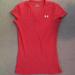 Under Armour Tops | Fitted Under Armour Heat Gear Tee | Color: Orange | Size: M