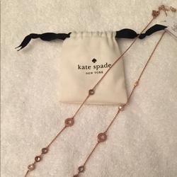 Kate Spade Jewelry | Kate Spade Rose Gold Spot The Spade Necklace | Color: Gold | Size: Os