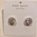 Kate Spade Jewelry | Ks Ny Silver Brilliant Round Halo Crystal Studs | Color: Silver/White | Size: 1cm