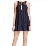 Free People Dresses | Free People “Wherever You Go Minidress” | Color: Black/Blue | Size: 4