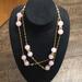 J. Crew Jewelry | J.Crew Gold Tone Rose Quartz Statement Necklace | Color: Gold/Pink | Size: Os