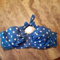 J. Crew Swim | J Crew Blue White Polka Dot Retro Bikini Top 36c | Color: Blue/White | Size: 36c