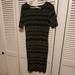 Lularoe Dresses | Lularoe Julia Dress Size Med | Color: Black/Gold | Size: M