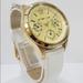 Michael Kors Accessories | Michael Kors Chronograph Watch | Color: Gold/White | Size: Os