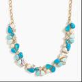 J. Crew Jewelry | Multi Crystal Statement Necklace Turquoise | Color: Blue/Gold | Size: Os