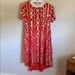 Lularoe Dresses | Lularoe Carly In Red And Silver Tribal Print | Color: Red/Silver | Size: S