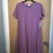 Lularoe Dresses | Lularoe Large Carly Nwt | Color: Gray/Purple | Size: L