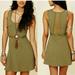Free People Dresses | Free People Olive Green Embroidered Lace Dress | Color: Green | Size: S
