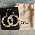 J. Crew Jewelry | Nwt J.Crew Gold Post Resin Hoop Earrings | Color: Gold/Green | Size: Os