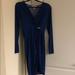 Michael Kors Dresses | Michael Kors Blue/Black Silver Long Sleeve Dress | Color: Black/Blue | Size: S