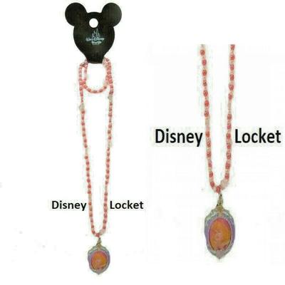 Disney Accessories | Disney Necklace Oval Aurora Locket Authentic Nwt | Color: Pink/Red | Size: Unisex