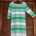 Lilly Pulitzer Dresses | Lilly Pulitzer Preppy Green & White Striped Dress | Color: Green/White | Size: M