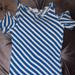 Zara Shirts & Tops | Girls Zara Cold Shoulder Blouse Size 9 | Color: Blue/White | Size: 9